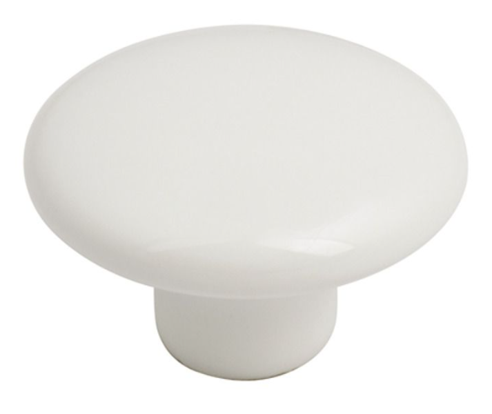 Laurey 34642 Cabinet Knob 1-1/4 In Plastic White