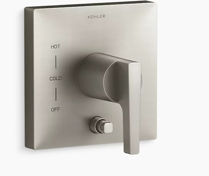 Kohler T99762-4-BN Shower Trim Rite-Temp with Push Button Diverter Brushed Nickel