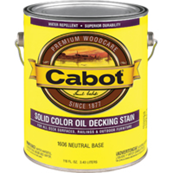 CABOT 1606 Solid Color Decking Stain 1 Gal Oil Based Neutral