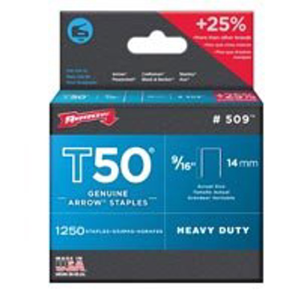 Arrow Fastener Co 50924/509 T150 Staple 9/16 In Crown 3/8 In Width