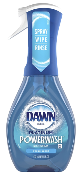 Dawn 52364 Dish Soap Spray 16 Oz Liquid Colorless Platinum Fresh Scent Bottle