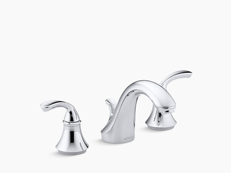 Kohler 10272-4-CP Forte Sculpted Wide Bathroom Faucet