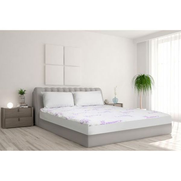 Safdie 16836.Q.01 Mattress Protector 60X80X14 In Lavender Treated White