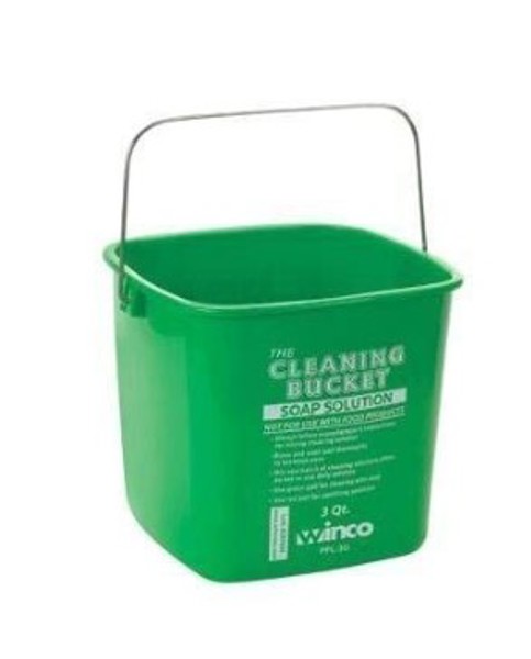Winco PPL-3G Bucket 3 Qt Green Soap