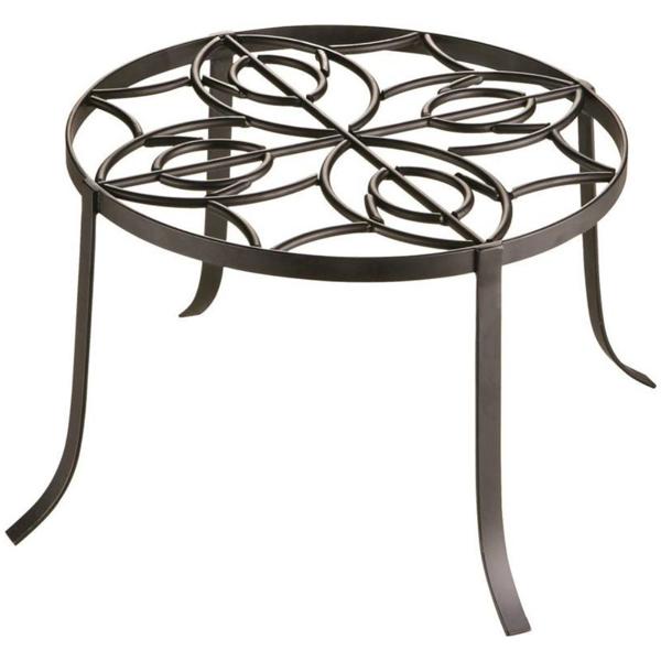 Landscapers Select W5873-3L Plant Stand 12 Inch Black Iron