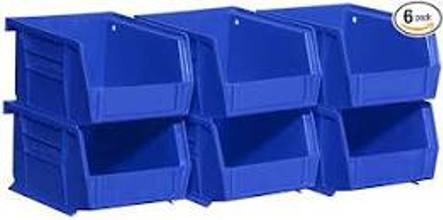 30312BLUE Large Blue 6-Compartment Bin Storage
