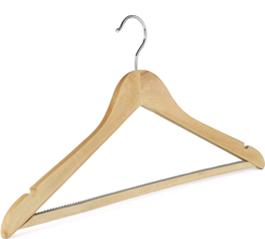 G17507 Wooden Non Slip Hanger Set of 12