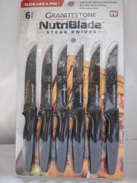 As Seen On TV 7900 Nutri Blade Steak Knives Comfortable Handle Stainless Steel