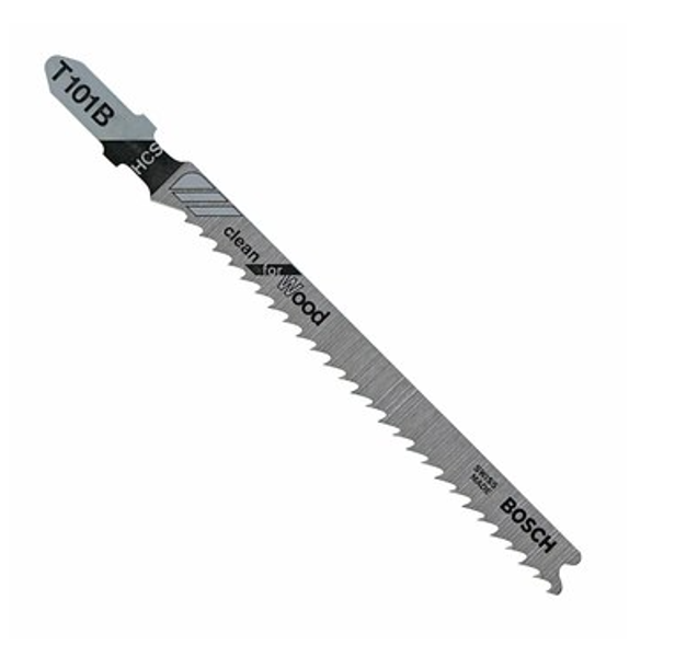 BOSCH T101B T-Shank Jigsaw Blade 4 In 10 TPI 0.28 In x 0.06 In High Carbon Steel