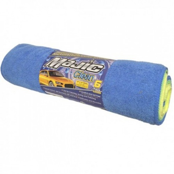 Majic Products 401 6 Pack Microfiber Cleaning Cloth 12x16 In