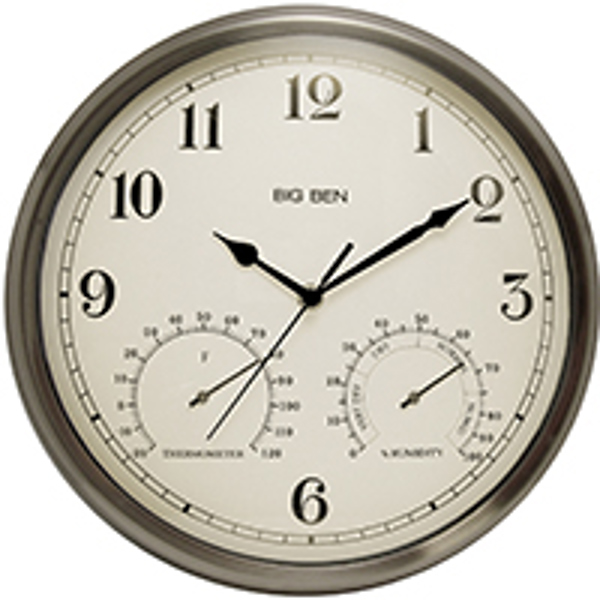 Westclox 49832 12 In Metal Indoor/Outdoor Wall Clock