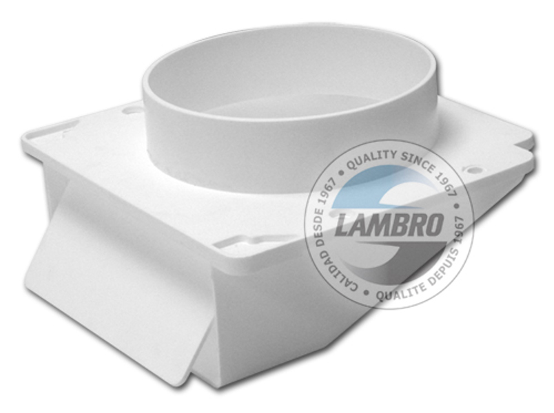 Lambro Industries 153W Under Eave Vent 3 In White Plastic with Weather Hamper
