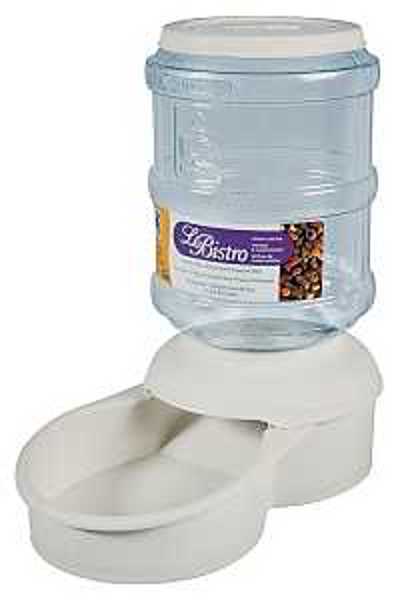 ASPEN PET 3718491 Pet Feeder 5 Lb Capacity Gray and Clear