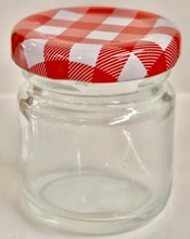 30 Ml Jar With Red Checkers 1 Oz