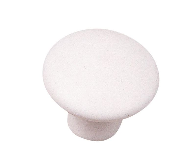 Laurey 03942 Ceramic Knob 1-3/8 In White Matte