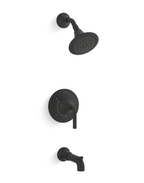 Kohler TS27421-4G-BL Bath and Shower Trim 1.75 GPM Matte Black