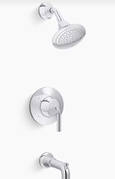Kohler TS27421-4G-CP Rite Temp Tub and Shower Faucet 1.75 GPM Polished Chrome