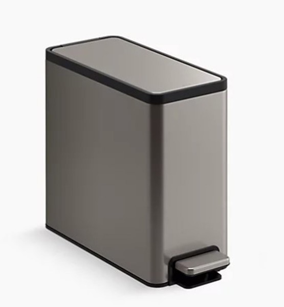 Kohler 20957-ST Slim Trash Can 2.5 Gal Stainless Steel