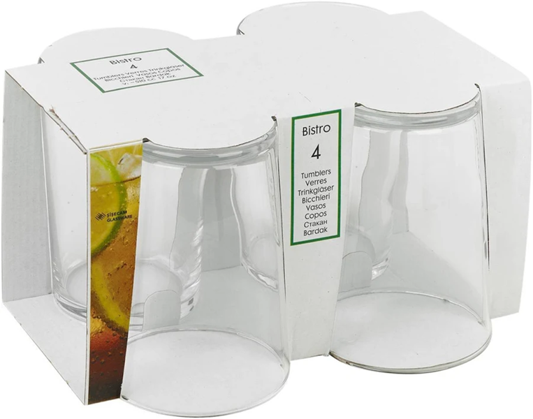 Safdie PS1051259 Set of 4 Bistro Glasses 510 ml Tempered