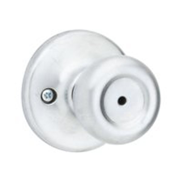 Kwikset 300T26DCP Privacy Lockset Satin Chrome Signature Tulip Design