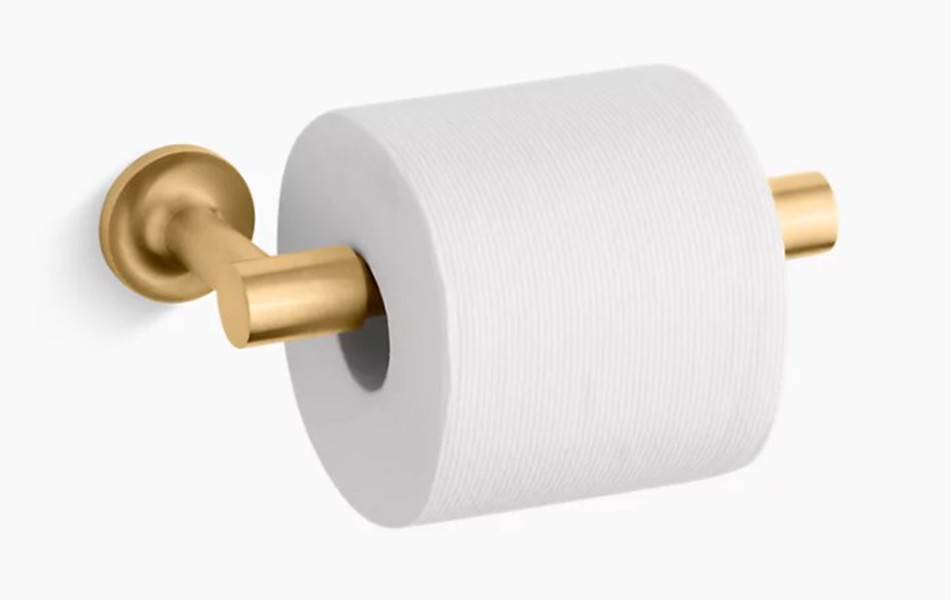 Kohler 14377-2MB Pivoting Tissue Holder Brass Brushed Moderne
