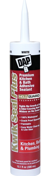 DAP INC 18510 Caulking 10.1 Oz White for Bath and Kitchen