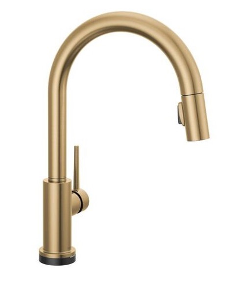 Delta Faucet 9159T-CZ-DST Single Handle Pull Down Kitchen Faucet Touch20 Technology Champagne Bronze