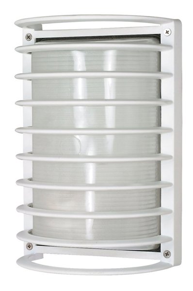 Satco 60-532 Wall Fixture Incandescent Outdoor Light Fixture Semi Gloss White