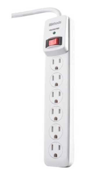 Southwire Company 41497 Surge Protector 6 Outlet 1440 Joules with Phone Cradle