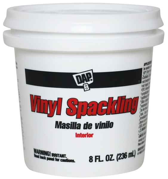 DAP INC 12130 Spackling Paste 0.5 Pt Heavy Duty Ready To Use White Slight Acetate