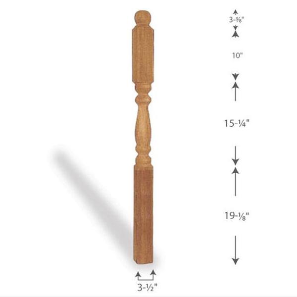 MR SPINDLE NEWEL Pressure Treated Newel Post 4x4x48