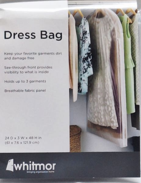 Whitmor Inc 5003-22 Garment Dress Bag Storage