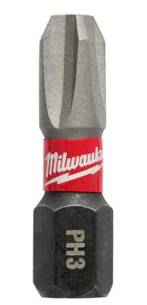 Milwaukee 48-32-4413 Insert Bit No.3 Impact Duty 1 In Overall Length Proprietary Steel
