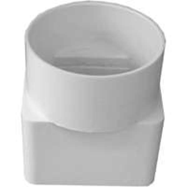 IPEX USA LLC-CANPLAS S45233 Gutter Adapter 2x3x3 Hub Spigot Styrene White ASTM Certified