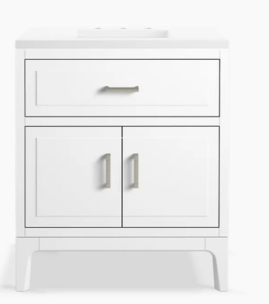 Kohler 33552-ASB-0 Vanity with Sink and Quartz Top 30 In Double Door and One Drawer