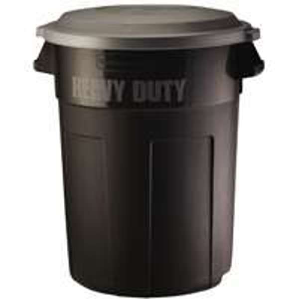 Rubbermaid FG277506BLA Refuse Container 32 Gal Heavy Duty Snap On Lid