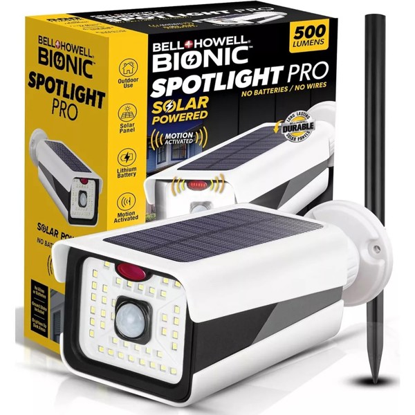 Bell & Howell 2975 Solar Spotlight 500 Bright Lumens