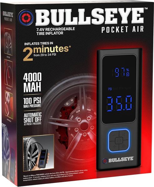 Custom Building Products 6270 Handheld Pocket Air Tire Inflator 6000 Mah