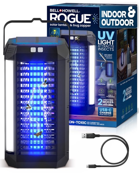 Bell & Howell 2767 Solar Lantern Bug Zapper