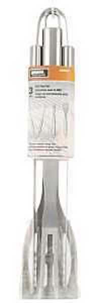 Omaha BBQ0828 3 Piece BBQ Tool Set Stainless Steel Spatula, Tongs and Fork