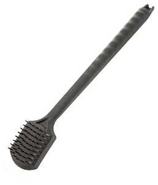 Omaha BBQ1010 Grill Brush 3x2-1/2 In Black Stainless Steel Bristle with Scraper