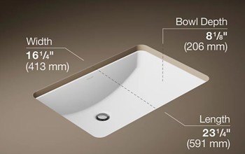 2215-0 23-1/4 In Rectangular Lavatory Sink