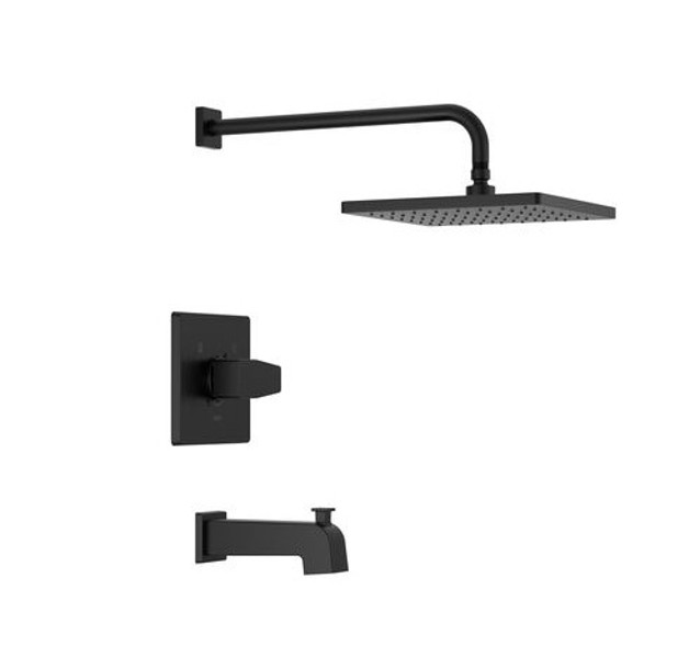 Delta Faucet T14468-BL-PP Trim Tub and Shower Faucet Matte Black Modern Monitor 14 Series