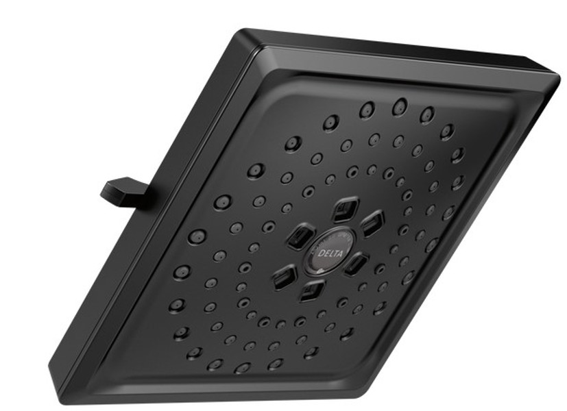 Delta Faucet 52684-BL H2Okinetic 3-Setting Raincan Shower Head Matte Black