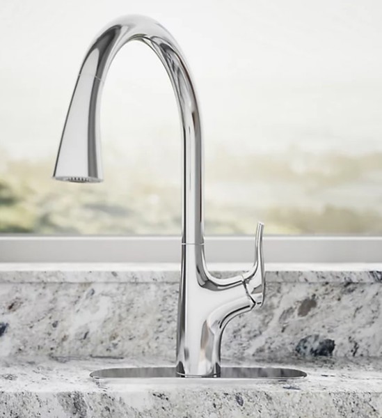 Kohler R33300-CP Pull Down Kitchen Sink Faucet with Two-Function Sprayhead Polished Chrome