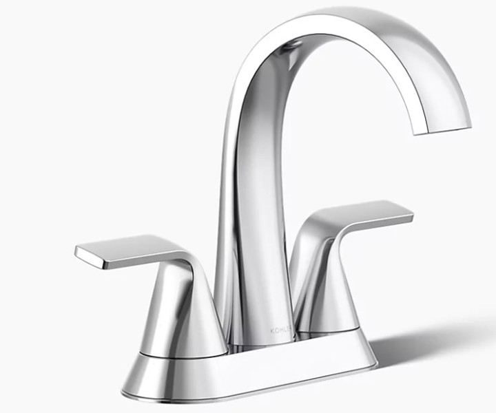 Kohler R30578-4D-CP Lavatory Centerset Bathroom Sink Faucet 1.2 GPM Polished Chrome
