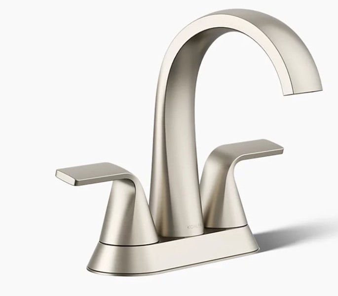 Kohler R30578-4D-BN Centerset Bathroom Sink Faucet 1.2 GPM Brushed Nickel