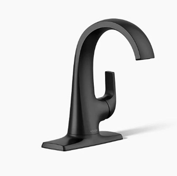 Kohler R30577-4D-BL Single Handle Bathroom Sink Faucet 1.2 GPM Matte Black