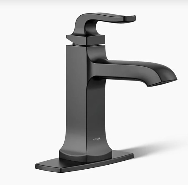 Kohler R29402-4D-BL Single Handle Bathroom Sink Faucet 1.2 GPM Matte Black