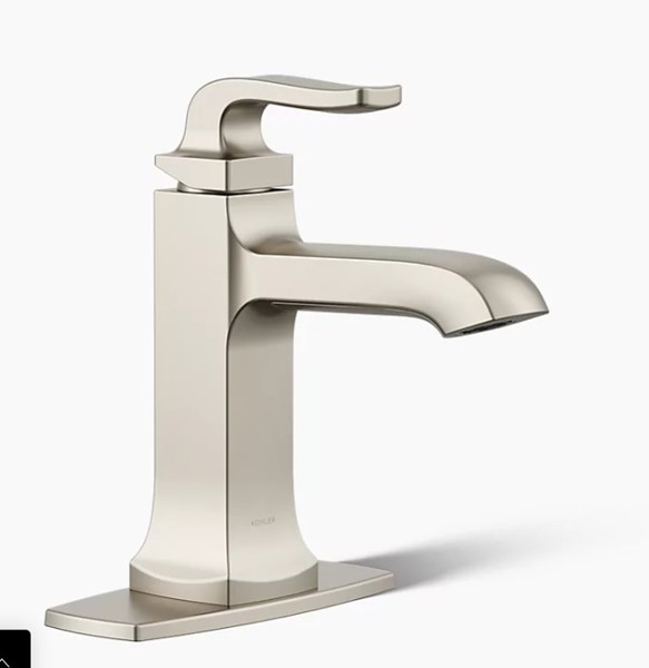 Kohler R29402-4D-BN Rubicon Single-Handle Bathroom Sink Faucet 1.2 GPM Brushed Nickel